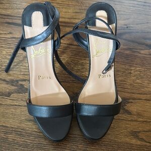 Christian Louboutin Black Strappy Sandals